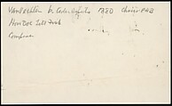 [73 Manuscripts, Typescripts, Carbons From the 1960s-70s: Van Vechten Portrait Session, Lyric Documentary Project, Yale Lecture Notes, Sale of Agee Manuscripts, MFA and Yale Exhibitions, Caroline Freud, and Personal Writing], Walker Evans (American, St. Louis, Missouri 1903–1975 New Haven, Connecticut), Pencil/ink on paper