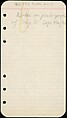 [73 Manuscripts, Typescripts, Carbons From the 1960s-70s: Van Vechten Portrait Session, Lyric Documentary Project, Yale Lecture Notes, Sale of Agee Manuscripts, MFA and Yale Exhibitions, Caroline Freud, and Personal Writing], Walker Evans (American, St. Louis, Missouri 1903–1975 New Haven, Connecticut), Pencil/ink on paper