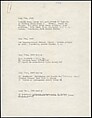 [73 Manuscripts, Typescripts, Carbons From the 1960s-70s: Van Vechten Portrait Session, Lyric Documentary Project, Yale Lecture Notes, Sale of Agee Manuscripts, MFA and Yale Exhibitions, Caroline Freud, and Personal Writing], Walker Evans (American, St. Louis, Missouri 1903–1975 New Haven, Connecticut), Pencil/ink on paper