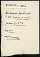 [73 Manuscripts, Typescripts, Carbons From the 1960s-70s: Van Vechten Portrait Session, Lyric Documentary Project, Yale Lecture Notes, Sale of Agee Manuscripts, MFA and Yale Exhibitions, Caroline Freud, and Personal Writing], Walker Evans (American, St. Louis, Missouri 1903–1975 New Haven, Connecticut), Pencil/ink on paper