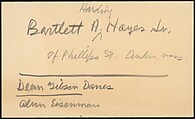 [73 Manuscripts, Typescripts, Carbons From the 1960s-70s: Van Vechten Portrait Session, Lyric Documentary Project, Yale Lecture Notes, Sale of Agee Manuscripts, MFA and Yale Exhibitions, Caroline Freud, and Personal Writing], Walker Evans (American, St. Louis, Missouri 1903–1975 New Haven, Connecticut), Pencil/ink on paper