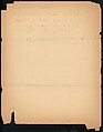 [73 Manuscripts, Typescripts, Carbons From the 1960s-70s: Van Vechten Portrait Session, Lyric Documentary Project, Yale Lecture Notes, Sale of Agee Manuscripts, MFA and Yale Exhibitions, Caroline Freud, and Personal Writing], Walker Evans (American, St. Louis, Missouri 1903–1975 New Haven, Connecticut), Pencil/ink on paper