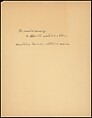 [73 Manuscripts, Typescripts, Carbons From the 1960s-70s: Van Vechten Portrait Session, Lyric Documentary Project, Yale Lecture Notes, Sale of Agee Manuscripts, MFA and Yale Exhibitions, Caroline Freud, and Personal Writing], Walker Evans (American, St. Louis, Missouri 1903–1975 New Haven, Connecticut), Pencil/ink on paper