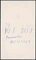[73 Manuscripts, Typescripts, Carbons From the 1960s-70s: Van Vechten Portrait Session, Lyric Documentary Project, Yale Lecture Notes, Sale of Agee Manuscripts, MFA and Yale Exhibitions, Caroline Freud, and Personal Writing], Walker Evans (American, St. Louis, Missouri 1903–1975 New Haven, Connecticut), Pencil/ink on paper