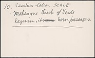 [73 Manuscripts, Typescripts, Carbons From the 1960s-70s: Van Vechten Portrait Session, Lyric Documentary Project, Yale Lecture Notes, Sale of Agee Manuscripts, MFA and Yale Exhibitions, Caroline Freud, and Personal Writing], Walker Evans (American, St. Louis, Missouri 1903–1975 New Haven, Connecticut), Pencil/ink on paper