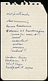 [73 Manuscripts, Typescripts, Carbons From the 1960s-70s: Van Vechten Portrait Session, Lyric Documentary Project, Yale Lecture Notes, Sale of Agee Manuscripts, MFA and Yale Exhibitions, Caroline Freud, and Personal Writing], Walker Evans (American, St. Louis, Missouri 1903–1975 New Haven, Connecticut), Pencil/ink on paper