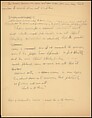 [73 Manuscripts, Typescripts, Carbons From the 1960s-70s: Van Vechten Portrait Session, Lyric Documentary Project, Yale Lecture Notes, Sale of Agee Manuscripts, MFA and Yale Exhibitions, Caroline Freud, and Personal Writing], Walker Evans (American, St. Louis, Missouri 1903–1975 New Haven, Connecticut), Pencil/ink on paper