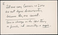[73 Manuscripts, Typescripts, Carbons From the 1960s-70s: Van Vechten Portrait Session, Lyric Documentary Project, Yale Lecture Notes, Sale of Agee Manuscripts, MFA and Yale Exhibitions, Caroline Freud, and Personal Writing], Walker Evans (American, St. Louis, Missouri 1903–1975 New Haven, Connecticut), Pencil/ink on paper
