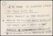 [73 Manuscripts, Typescripts, Carbons From the 1960s-70s: Van Vechten Portrait Session, Lyric Documentary Project, Yale Lecture Notes, Sale of Agee Manuscripts, MFA and Yale Exhibitions, Caroline Freud, and Personal Writing], Walker Evans (American, St. Louis, Missouri 1903–1975 New Haven, Connecticut), Pencil/ink on paper