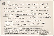[73 Manuscripts, Typescripts, Carbons From the 1960s-70s: Van Vechten Portrait Session, Lyric Documentary Project, Yale Lecture Notes, Sale of Agee Manuscripts, MFA and Yale Exhibitions, Caroline Freud, and Personal Writing], Walker Evans (American, St. Louis, Missouri 1903–1975 New Haven, Connecticut), Pencil/ink on paper