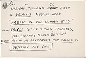 [73 Manuscripts, Typescripts, Carbons From the 1960s-70s: Van Vechten Portrait Session, Lyric Documentary Project, Yale Lecture Notes, Sale of Agee Manuscripts, MFA and Yale Exhibitions, Caroline Freud, and Personal Writing], Walker Evans (American, St. Louis, Missouri 1903–1975 New Haven, Connecticut), Pencil/ink on paper