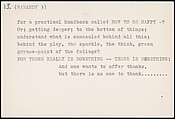 [73 Manuscripts, Typescripts, Carbons From the 1960s-70s: Van Vechten Portrait Session, Lyric Documentary Project, Yale Lecture Notes, Sale of Agee Manuscripts, MFA and Yale Exhibitions, Caroline Freud, and Personal Writing], Walker Evans (American, St. Louis, Missouri 1903–1975 New Haven, Connecticut), Pencil/ink on paper