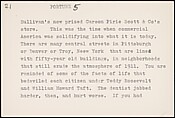 [73 Manuscripts, Typescripts, Carbons From the 1960s-70s: Van Vechten Portrait Session, Lyric Documentary Project, Yale Lecture Notes, Sale of Agee Manuscripts, MFA and Yale Exhibitions, Caroline Freud, and Personal Writing], Walker Evans (American, St. Louis, Missouri 1903–1975 New Haven, Connecticut), Pencil/ink on paper