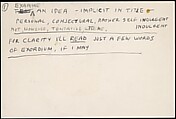 [73 Manuscripts, Typescripts, Carbons From the 1960s-70s: Van Vechten Portrait Session, Lyric Documentary Project, Yale Lecture Notes, Sale of Agee Manuscripts, MFA and Yale Exhibitions, Caroline Freud, and Personal Writing], Walker Evans (American, St. Louis, Missouri 1903–1975 New Haven, Connecticut), Pencil/ink on paper