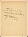 [73 Manuscripts, Typescripts, Carbons From the 1960s-70s: Van Vechten Portrait Session, Lyric Documentary Project, Yale Lecture Notes, Sale of Agee Manuscripts, MFA and Yale Exhibitions, Caroline Freud, and Personal Writing], Walker Evans (American, St. Louis, Missouri 1903–1975 New Haven, Connecticut), Pencil/ink on paper