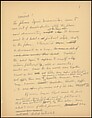 [73 Manuscripts, Typescripts, Carbons From the 1960s-70s: Van Vechten Portrait Session, Lyric Documentary Project, Yale Lecture Notes, Sale of Agee Manuscripts, MFA and Yale Exhibitions, Caroline Freud, and Personal Writing], Walker Evans (American, St. Louis, Missouri 1903–1975 New Haven, Connecticut), Pencil/ink on paper