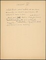 [73 Manuscripts, Typescripts, Carbons From the 1960s-70s: Van Vechten Portrait Session, Lyric Documentary Project, Yale Lecture Notes, Sale of Agee Manuscripts, MFA and Yale Exhibitions, Caroline Freud, and Personal Writing], Walker Evans (American, St. Louis, Missouri 1903–1975 New Haven, Connecticut), Pencil/ink on paper