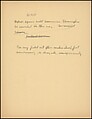 [73 Manuscripts, Typescripts, Carbons From the 1960s-70s: Van Vechten Portrait Session, Lyric Documentary Project, Yale Lecture Notes, Sale of Agee Manuscripts, MFA and Yale Exhibitions, Caroline Freud, and Personal Writing], Walker Evans (American, St. Louis, Missouri 1903–1975 New Haven, Connecticut), Pencil/ink on paper