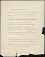 [73 Manuscripts, Typescripts, Carbons From the 1960s-70s: Van Vechten Portrait Session, Lyric Documentary Project, Yale Lecture Notes, Sale of Agee Manuscripts, MFA and Yale Exhibitions, Caroline Freud, and Personal Writing], Walker Evans (American, St. Louis, Missouri 1903–1975 New Haven, Connecticut), Pencil/ink on paper