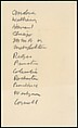 [73 Manuscripts, Typescripts, Carbons From the 1960s-70s: Van Vechten Portrait Session, Lyric Documentary Project, Yale Lecture Notes, Sale of Agee Manuscripts, MFA and Yale Exhibitions, Caroline Freud, and Personal Writing], Walker Evans (American, St. Louis, Missouri 1903–1975 New Haven, Connecticut), Pencil/ink on paper