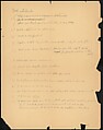 [73 Manuscripts, Typescripts, Carbons From the 1960s-70s: Van Vechten Portrait Session, Lyric Documentary Project, Yale Lecture Notes, Sale of Agee Manuscripts, MFA and Yale Exhibitions, Caroline Freud, and Personal Writing], Walker Evans (American, St. Louis, Missouri 1903–1975 New Haven, Connecticut), Pencil/ink on paper