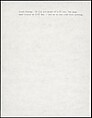 [73 Manuscripts, Typescripts, Carbons From the 1960s-70s: Van Vechten Portrait Session, Lyric Documentary Project, Yale Lecture Notes, Sale of Agee Manuscripts, MFA and Yale Exhibitions, Caroline Freud, and Personal Writing], Walker Evans (American, St. Louis, Missouri 1903–1975 New Haven, Connecticut), Pencil/ink on paper