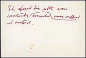 [73 Manuscripts, Typescripts, Carbons From the 1960s-70s: Van Vechten Portrait Session, Lyric Documentary Project, Yale Lecture Notes, Sale of Agee Manuscripts, MFA and Yale Exhibitions, Caroline Freud, and Personal Writing], Walker Evans (American, St. Louis, Missouri 1903–1975 New Haven, Connecticut), Pencil/ink on paper