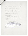 [73 Manuscripts, Typescripts, Carbons From the 1960s-70s: Van Vechten Portrait Session, Lyric Documentary Project, Yale Lecture Notes, Sale of Agee Manuscripts, MFA and Yale Exhibitions, Caroline Freud, and Personal Writing], Walker Evans (American, St. Louis, Missouri 1903–1975 New Haven, Connecticut), Pencil/ink on paper