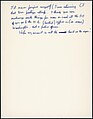 [73 Manuscripts, Typescripts, Carbons From the 1960s-70s: Van Vechten Portrait Session, Lyric Documentary Project, Yale Lecture Notes, Sale of Agee Manuscripts, MFA and Yale Exhibitions, Caroline Freud, and Personal Writing], Walker Evans (American, St. Louis, Missouri 1903–1975 New Haven, Connecticut), Pencil/ink on paper