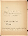 [73 Manuscripts, Typescripts, Carbons From the 1960s-70s: Van Vechten Portrait Session, Lyric Documentary Project, Yale Lecture Notes, Sale of Agee Manuscripts, MFA and Yale Exhibitions, Caroline Freud, and Personal Writing], Walker Evans (American, St. Louis, Missouri 1903–1975 New Haven, Connecticut), Pencil/ink on paper