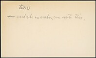 [73 Manuscripts, Typescripts, Carbons From the 1960s-70s: Van Vechten Portrait Session, Lyric Documentary Project, Yale Lecture Notes, Sale of Agee Manuscripts, MFA and Yale Exhibitions, Caroline Freud, and Personal Writing], Walker Evans (American, St. Louis, Missouri 1903–1975 New Haven, Connecticut), Pencil/ink on paper