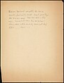 [73 Manuscripts, Typescripts, Carbons From the 1960s-70s: Van Vechten Portrait Session, Lyric Documentary Project, Yale Lecture Notes, Sale of Agee Manuscripts, MFA and Yale Exhibitions, Caroline Freud, and Personal Writing], Walker Evans (American, St. Louis, Missouri 1903–1975 New Haven, Connecticut), Pencil/ink on paper