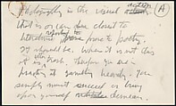 [73 Manuscripts, Typescripts, Carbons From the 1960s-70s: Van Vechten Portrait Session, Lyric Documentary Project, Yale Lecture Notes, Sale of Agee Manuscripts, MFA and Yale Exhibitions, Caroline Freud, and Personal Writing], Walker Evans (American, St. Louis, Missouri 1903–1975 New Haven, Connecticut), Pencil/ink on paper