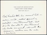 [73 Manuscripts, Typescripts, Carbons From the 1960s-70s: Van Vechten Portrait Session, Lyric Documentary Project, Yale Lecture Notes, Sale of Agee Manuscripts, MFA and Yale Exhibitions, Caroline Freud, and Personal Writing], Walker Evans (American, St. Louis, Missouri 1903–1975 New Haven, Connecticut), Pencil/ink on paper