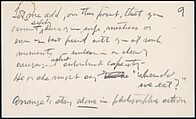 [73 Manuscripts, Typescripts, Carbons From the 1960s-70s: Van Vechten Portrait Session, Lyric Documentary Project, Yale Lecture Notes, Sale of Agee Manuscripts, MFA and Yale Exhibitions, Caroline Freud, and Personal Writing], Walker Evans (American, St. Louis, Missouri 1903–1975 New Haven, Connecticut), Pencil/ink on paper