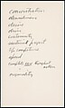 [73 Manuscripts, Typescripts, Carbons From the 1960s-70s: Van Vechten Portrait Session, Lyric Documentary Project, Yale Lecture Notes, Sale of Agee Manuscripts, MFA and Yale Exhibitions, Caroline Freud, and Personal Writing], Walker Evans (American, St. Louis, Missouri 1903–1975 New Haven, Connecticut), Pencil/ink on paper