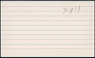 [73 Manuscripts, Typescripts, Carbons From the 1960s-70s: Van Vechten Portrait Session, Lyric Documentary Project, Yale Lecture Notes, Sale of Agee Manuscripts, MFA and Yale Exhibitions, Caroline Freud, and Personal Writing], Walker Evans (American, St. Louis, Missouri 1903–1975 New Haven, Connecticut), Pencil/ink on paper