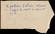[73 Manuscripts, Typescripts, Carbons From the 1960s-70s: Van Vechten Portrait Session, Lyric Documentary Project, Yale Lecture Notes, Sale of Agee Manuscripts, MFA and Yale Exhibitions, Caroline Freud, and Personal Writing], Walker Evans (American, St. Louis, Missouri 1903–1975 New Haven, Connecticut), Pencil/ink on paper
