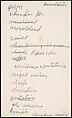 [73 Manuscripts, Typescripts, Carbons From the 1960s-70s: Van Vechten Portrait Session, Lyric Documentary Project, Yale Lecture Notes, Sale of Agee Manuscripts, MFA and Yale Exhibitions, Caroline Freud, and Personal Writing], Walker Evans (American, St. Louis, Missouri 1903–1975 New Haven, Connecticut), Pencil/ink on paper