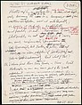[73 Manuscripts, Typescripts, Carbons From the 1960s-70s: Van Vechten Portrait Session, Lyric Documentary Project, Yale Lecture Notes, Sale of Agee Manuscripts, MFA and Yale Exhibitions, Caroline Freud, and Personal Writing], Walker Evans (American, St. Louis, Missouri 1903–1975 New Haven, Connecticut), Pencil/ink on paper