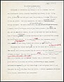 [73 Manuscripts, Typescripts, Carbons From the 1960s-70s: Van Vechten Portrait Session, Lyric Documentary Project, Yale Lecture Notes, Sale of Agee Manuscripts, MFA and Yale Exhibitions, Caroline Freud, and Personal Writing], Walker Evans (American, St. Louis, Missouri 1903–1975 New Haven, Connecticut), Pencil/ink on paper