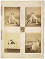 [Album page with ten photographs of La Comtesse mounted recto and verso], Pierre-Louis Pierson (French, 1822–1913), Albumen silver prints from glass negative