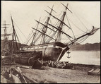 American Barque "Jane Tudor," Conway Bay, David Johnson  British, Salted paper print from glass negative