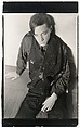 [Self-Portrait Seated on Floor, Holding Cigarette], Walker Evans  American, Gelatin silver print