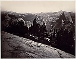 View from the Sentinel Dome, Yosemite, Carleton E. Watkins (American, 1829–1916), Albumen silver prints from glass negatives
