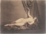 [Reclining Female Nude], Julien Vallou de Villeneuve  French, Salted paper print from paper negative