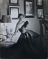 [Woman in Strapless Evening Gown, Possibly Evelyn Tripp in Apartment of George Platt Lynes], George Platt Lynes  American, Gelatin silver print
