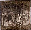 Cloister of Saint-Trophîme, Arles, Edouard Baldus  French, born Prussia, Salted paper print from paper negatives with applied media