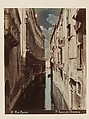 17 Rio Pesaro, Venice, Paolo Salviati Italian, Albumen silver print from glass negative with applied color