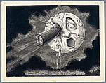 Square in the Eye, preparatory drawing for the film A Trip to the Moon (Le Voyage dans la lune, 1902), Marie-Georges-Jean Méliès  French, Ink on paper